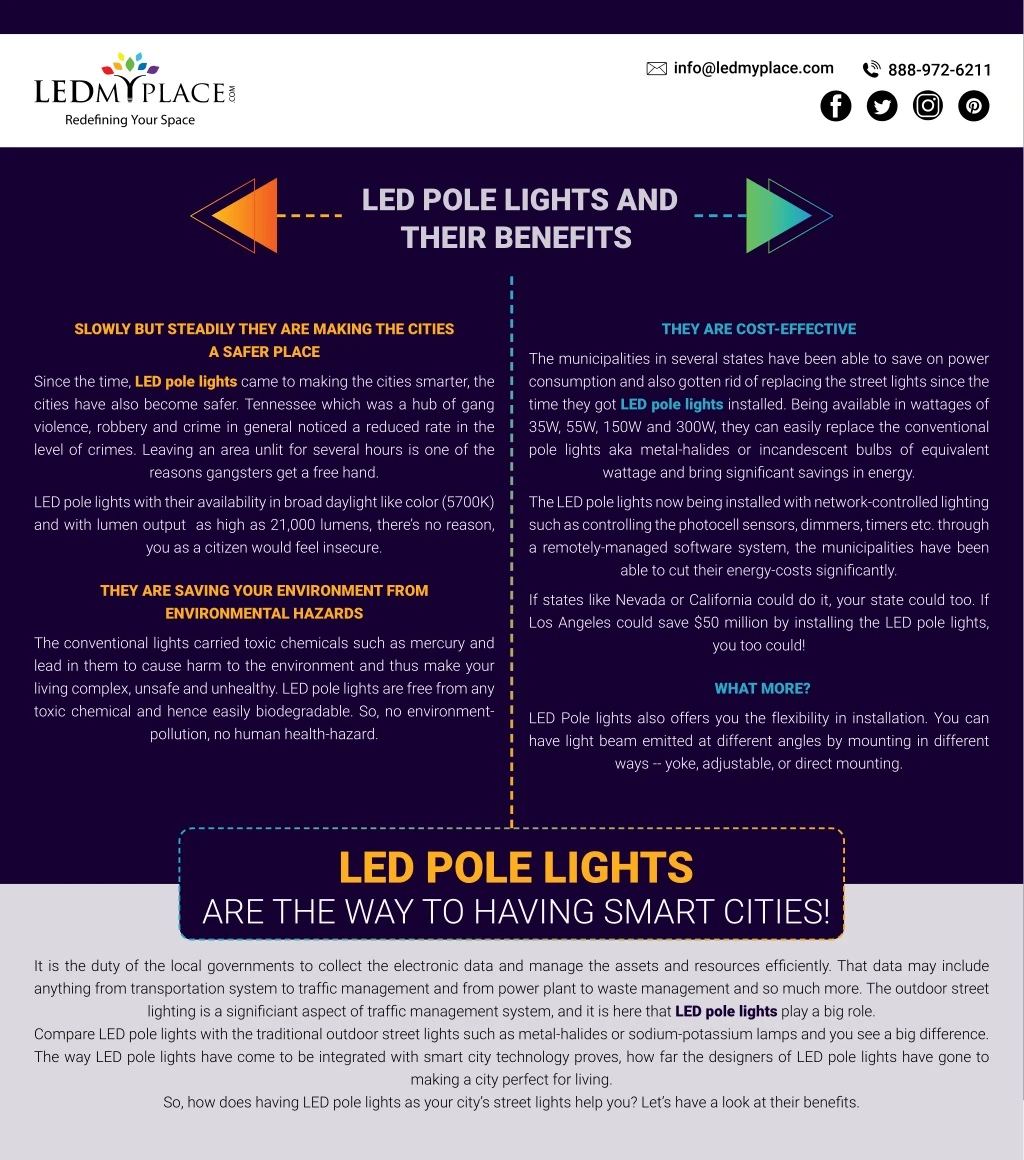 led pole lights and their benefits