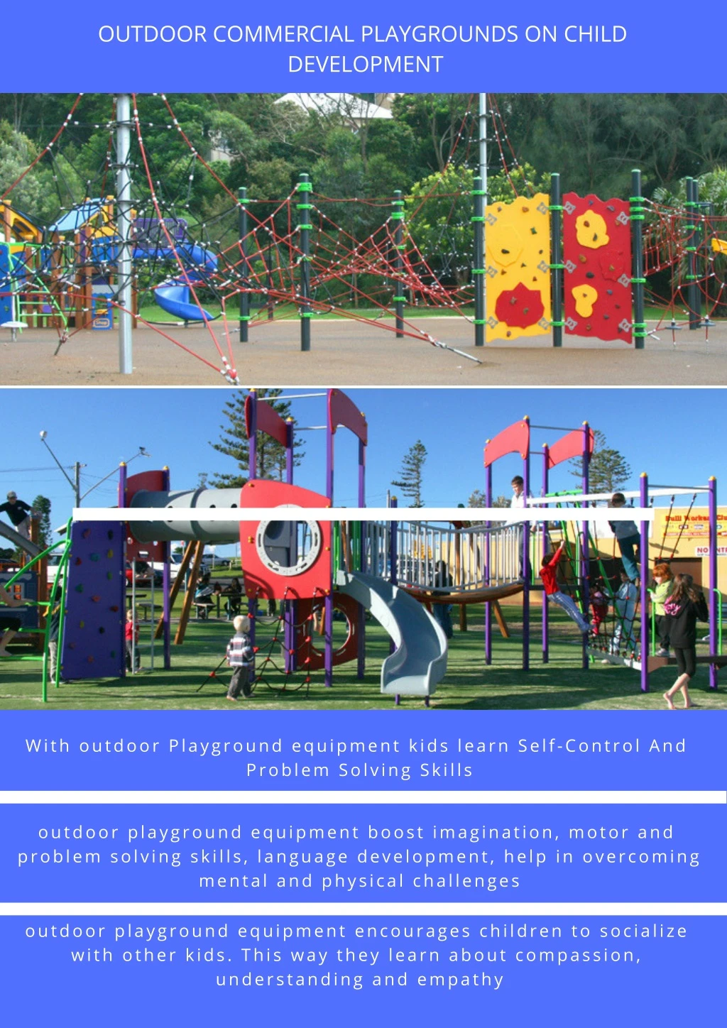 outdoor commercial playgrounds on child
