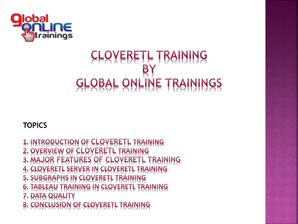 cloveretl training by global online trainings