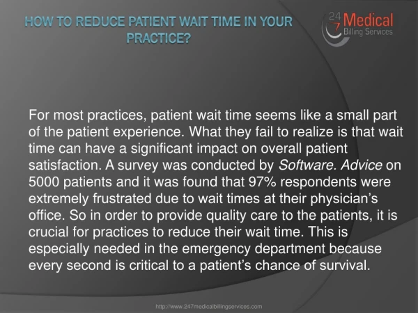 How to Reduce Patient Wait Time In Your Practice?