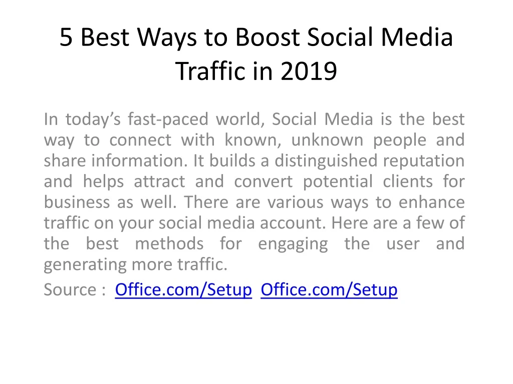 5 best ways to boost social media traffic in 2019