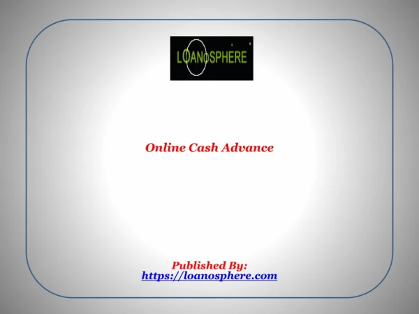 Online Cash Advance