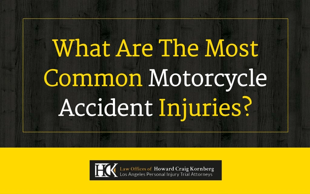 what are the most commo n motorcycle accident injuries