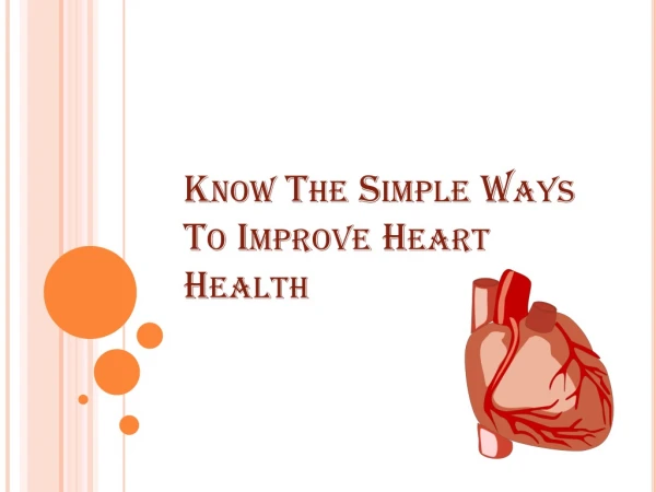 Ways To Improve Heart Health