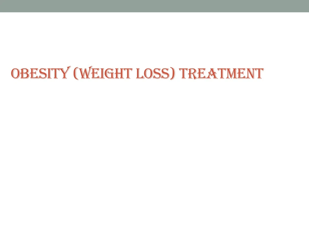 obesity weight loss treatment