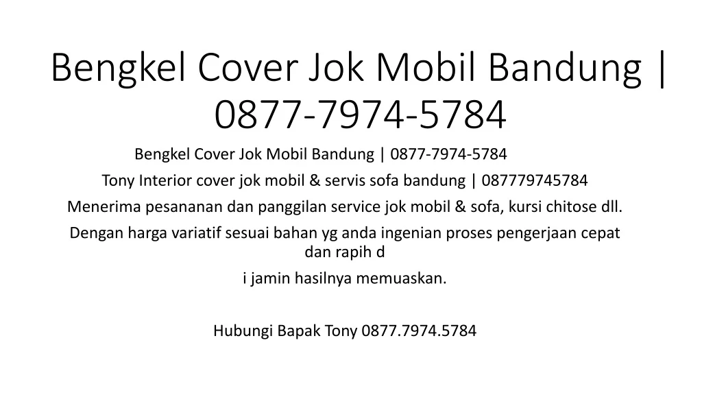 bengkel cover jok mobil bandung 0877 7974 5784