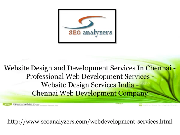 Website design services India - Chennai Web Development Company