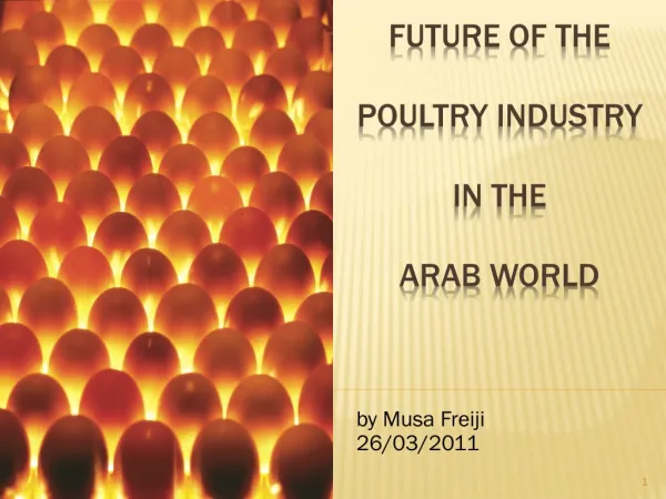Future of the Poultry Industry in the Arab World