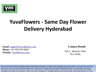 YuvaFlowers - Same Day Flower Delivery Hyderabad