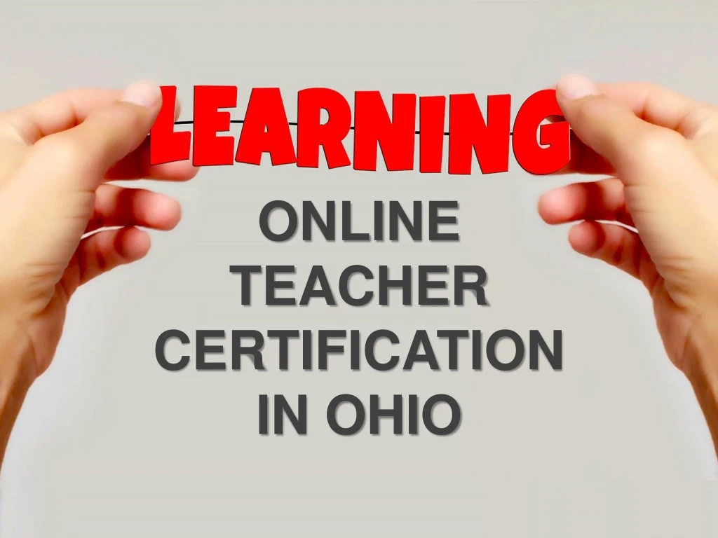 online teacher certification in ohio
