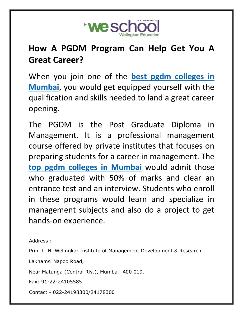 how a pgdm program can help get you a great career