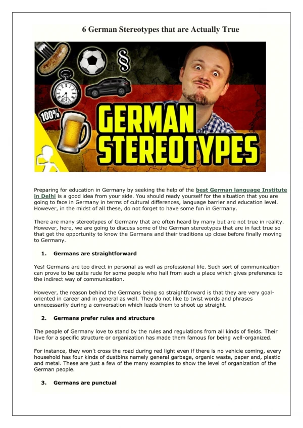 6 German Stereotypes that are Actually True