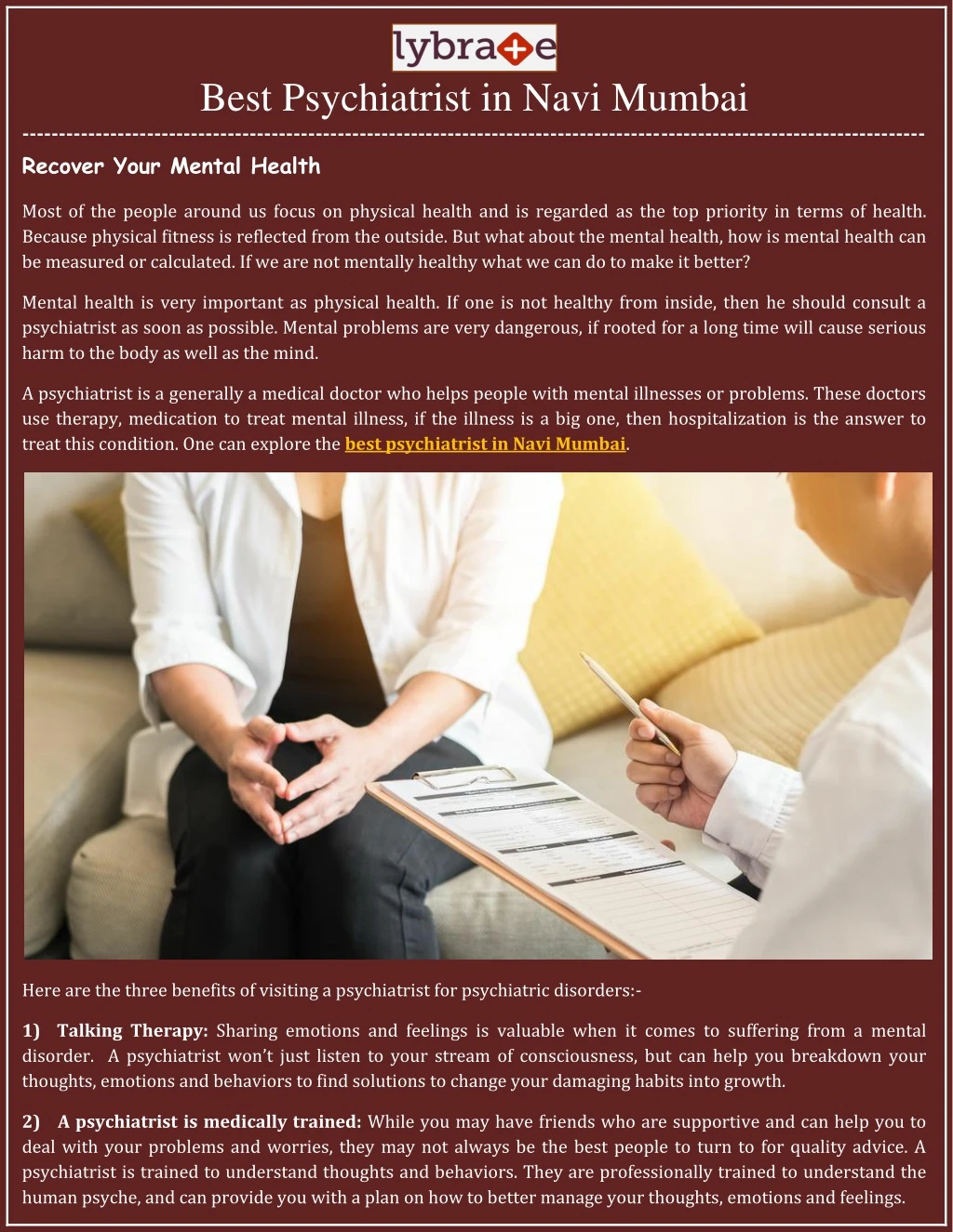 best psychiatrist in navi mumbai recover your