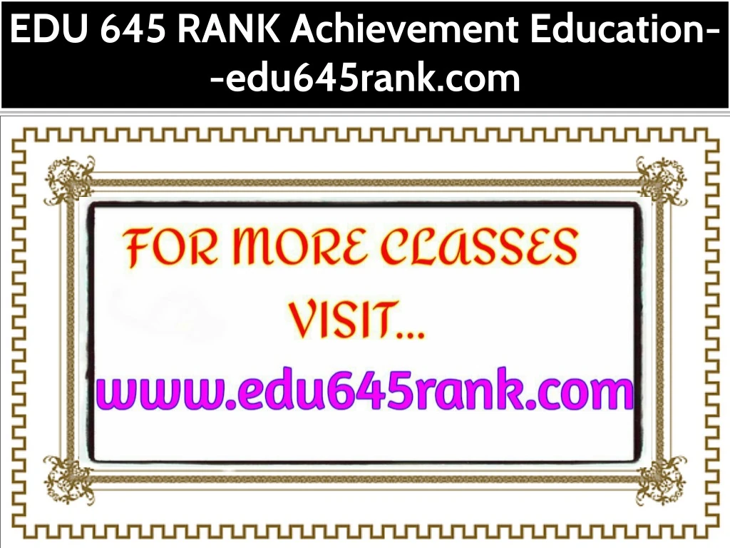 edu 645 rank achievement education edu645rank com