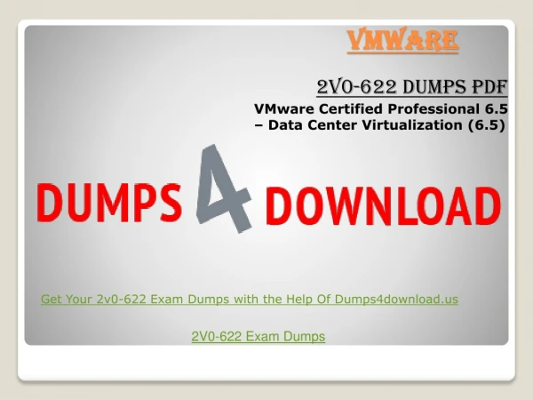 Free VMWARE 2019 2V0-622 Exam Dumps - 2V0-622 Dumps |Dumps4download