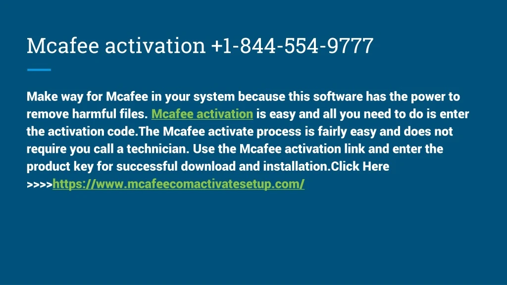 mcafee activation 1 844 554 9777