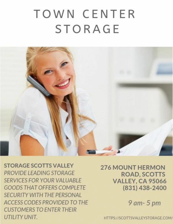 Town Center Storage | Scotts Valley storage units