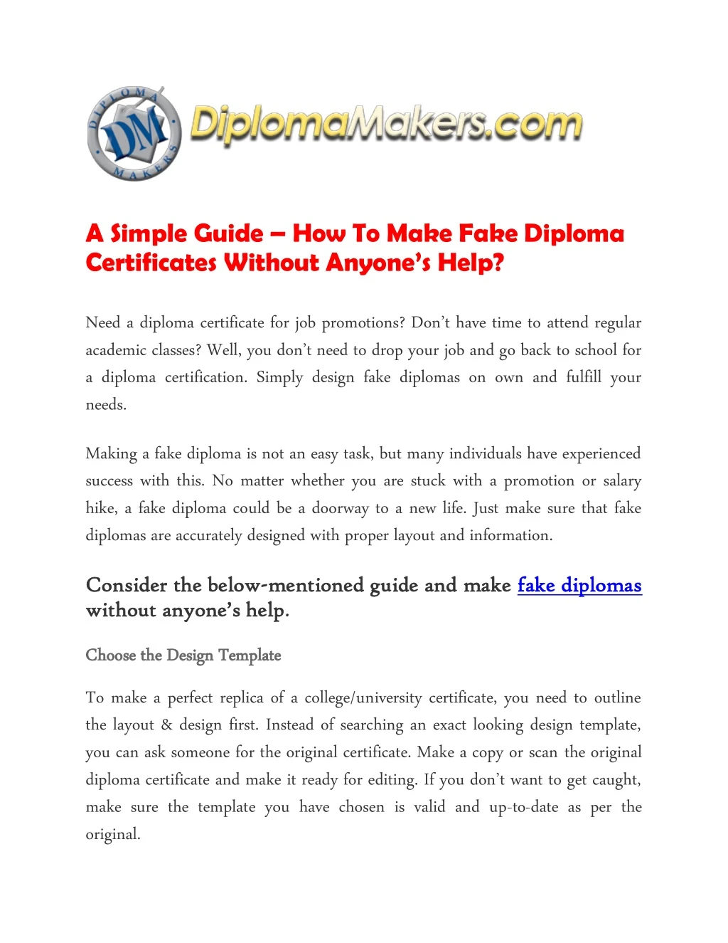 a simple guide how to make fake diploma