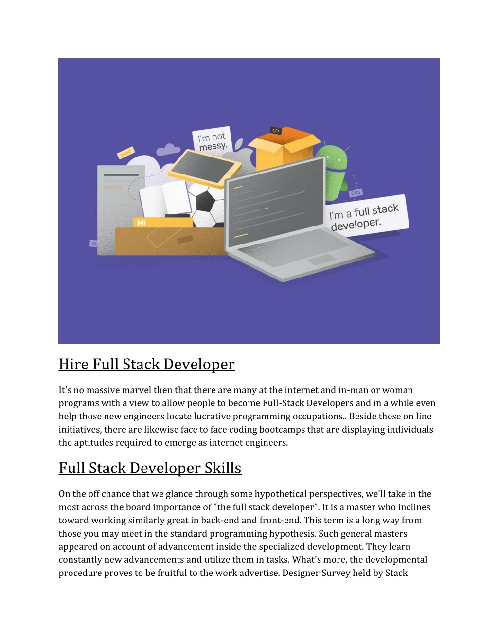 hire full stack developer