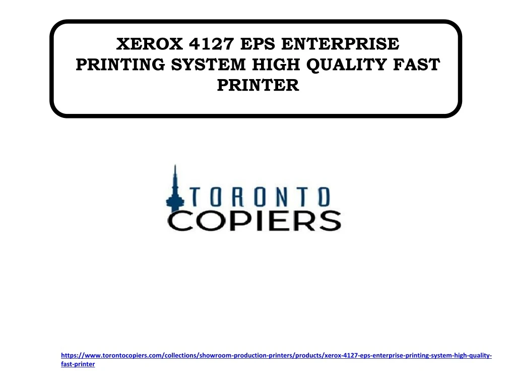 xerox 4127 eps enterprise printing system high