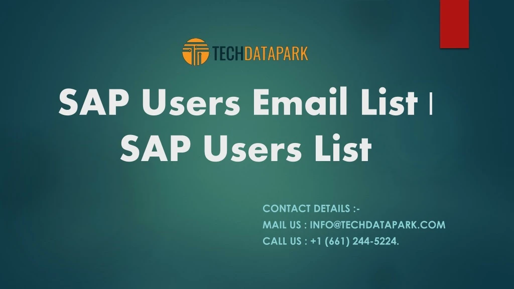 sap users email list sap users list