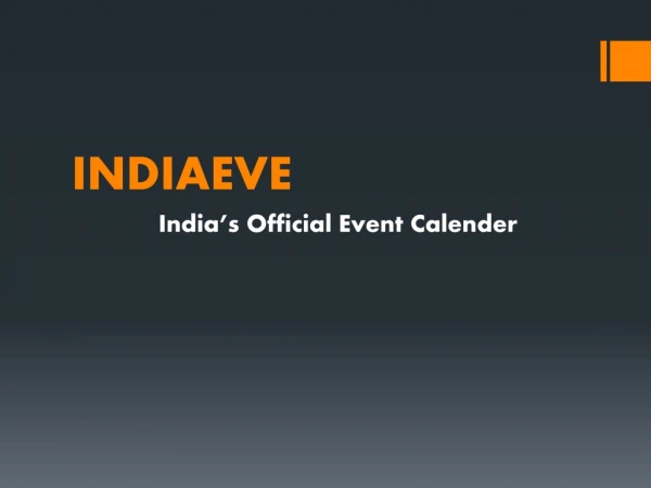 INDIAEVE-India's Official Event Calender