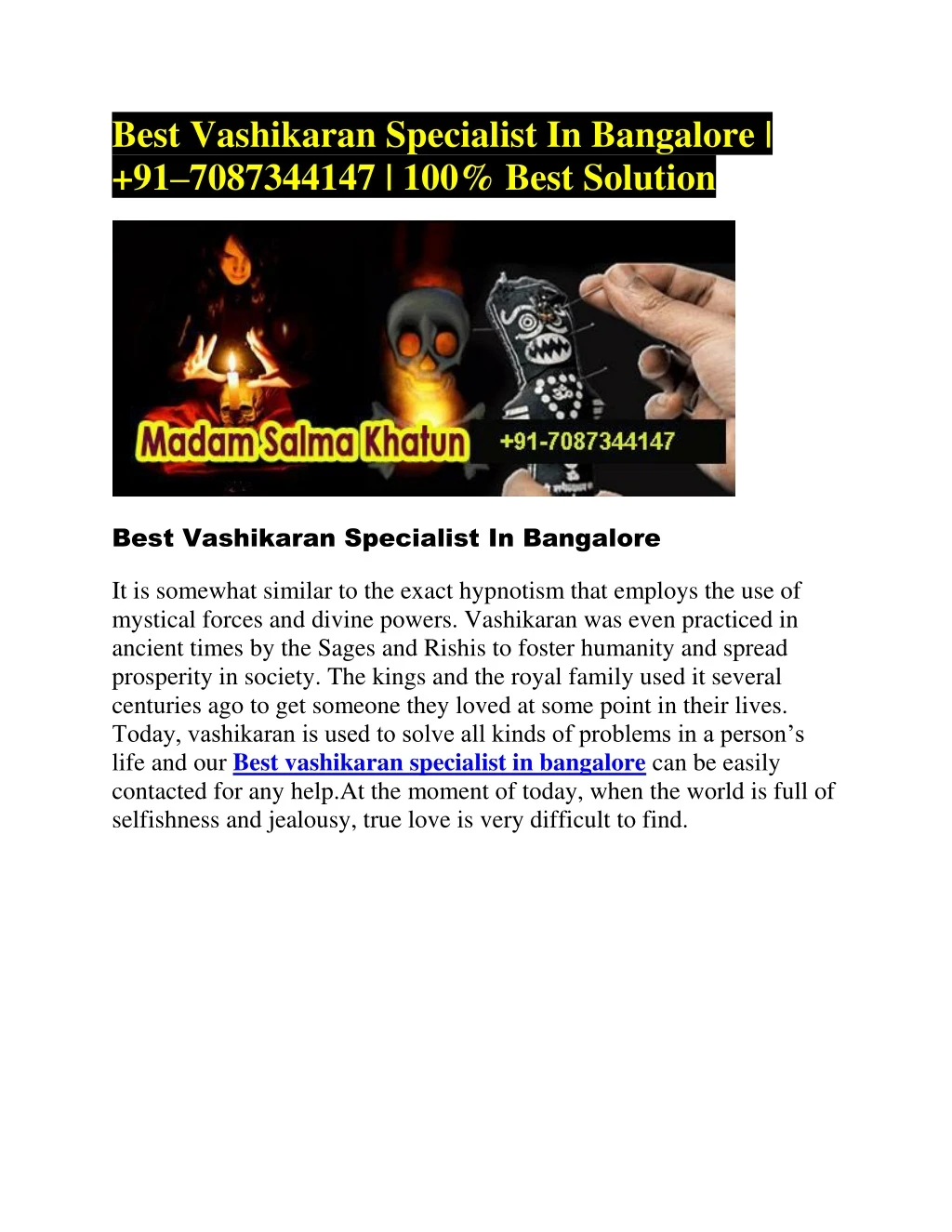 best vashikaran specialist in bangalore