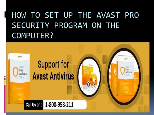 How To Set Up The Avast Pro Security Program On The Computer?