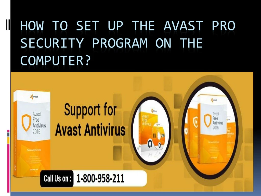 how to set up the avast pro security program on the computer