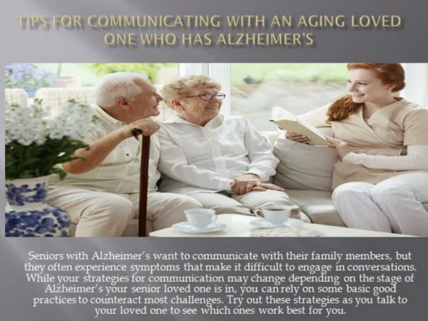 Tips for Communicating with An Aging Loved One Who Has Alzheimer’s