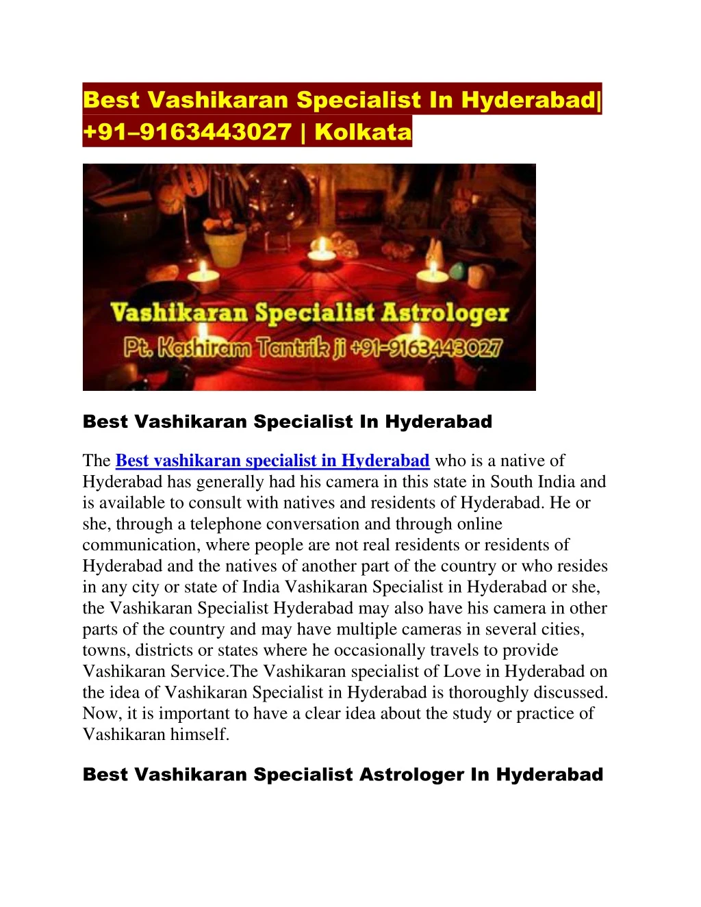 best vashikaran specialist in hyderabad