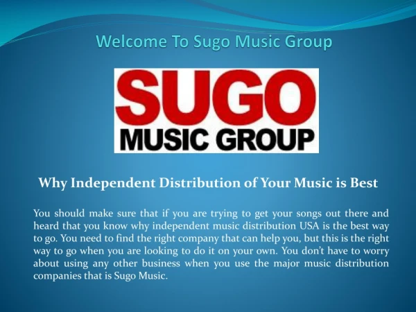 Synchronization License Music, Music Distribution Services