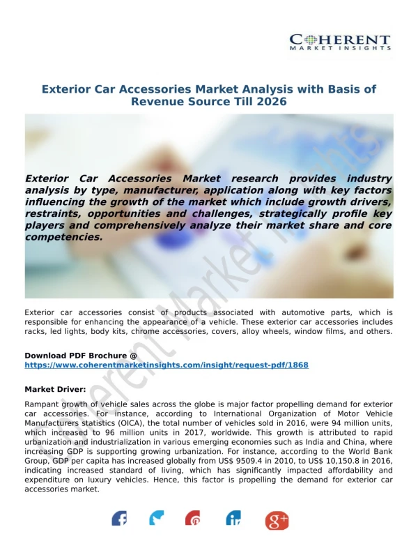 Exterior Car Accessories Market Analysis with Basis of Revenue Source Till 2026