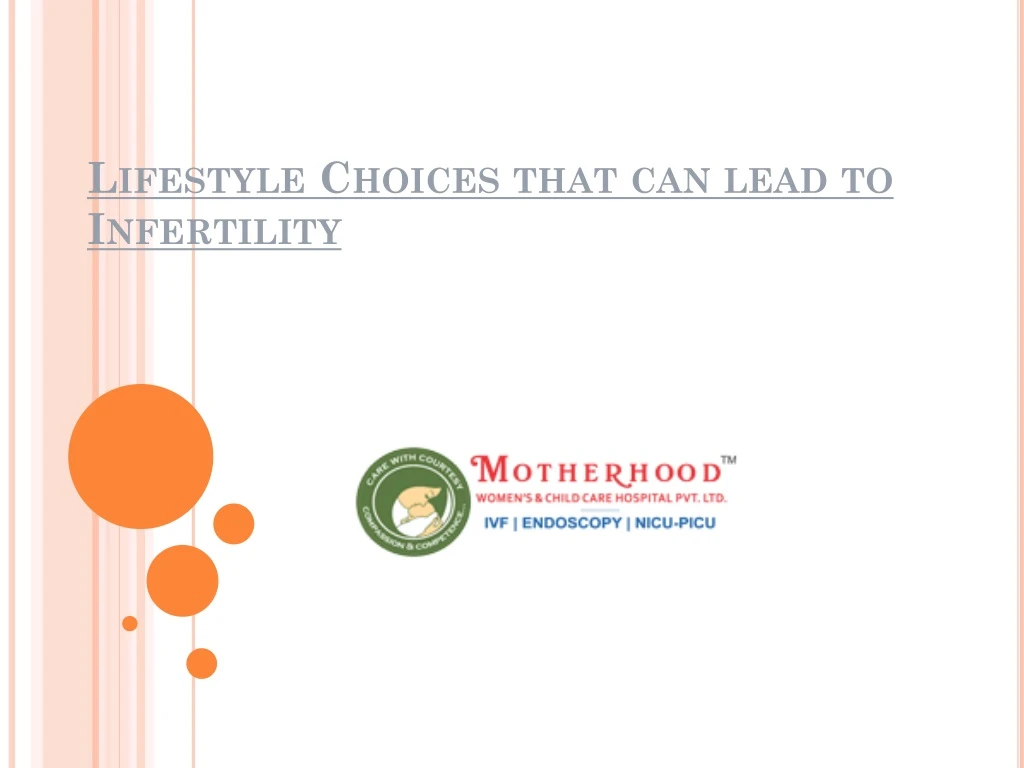 lifestyle choices that can lead to infertility