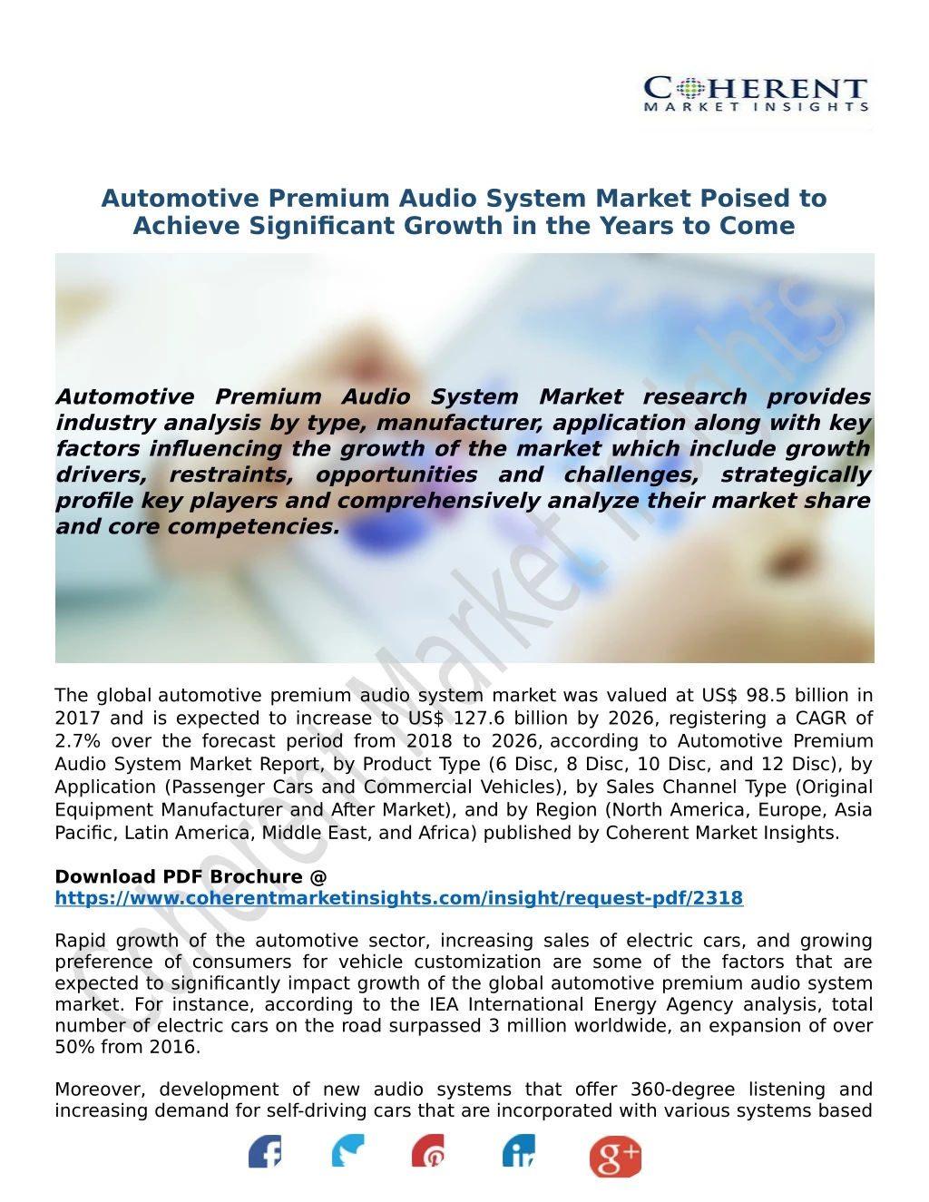 automotive premium audio system market poised