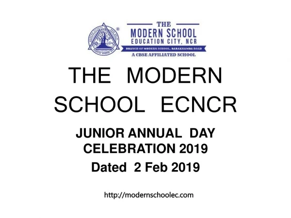 The Modern School ECNCR Junior Annual Day Celebration 2019