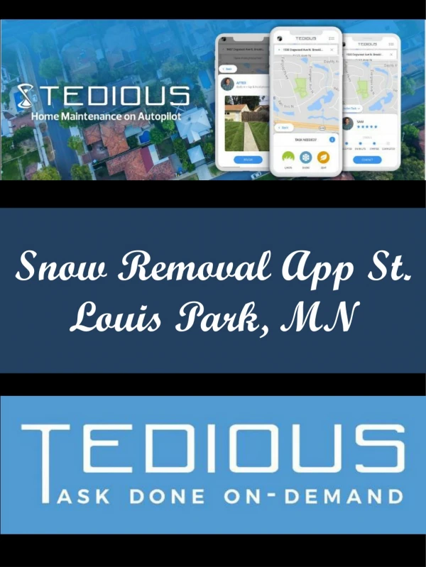 Snow Removal App St. Louis Park, MN
