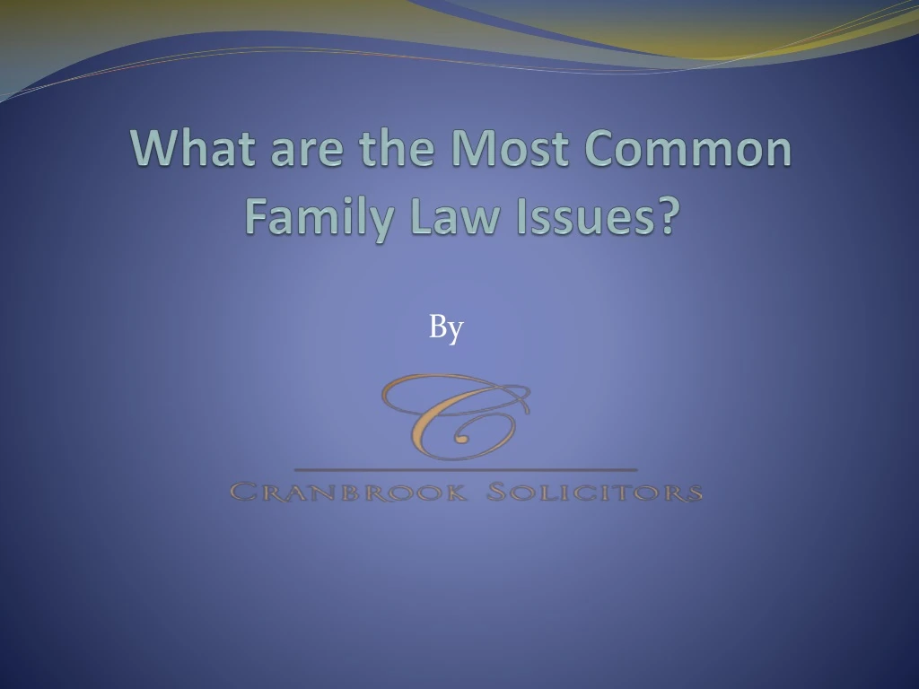 what are the most common family law issues