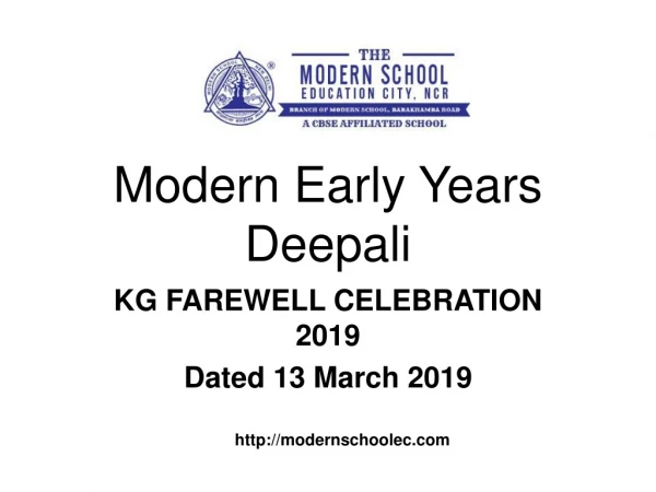 Modern Early Years Deepali KG Farewell Celebration