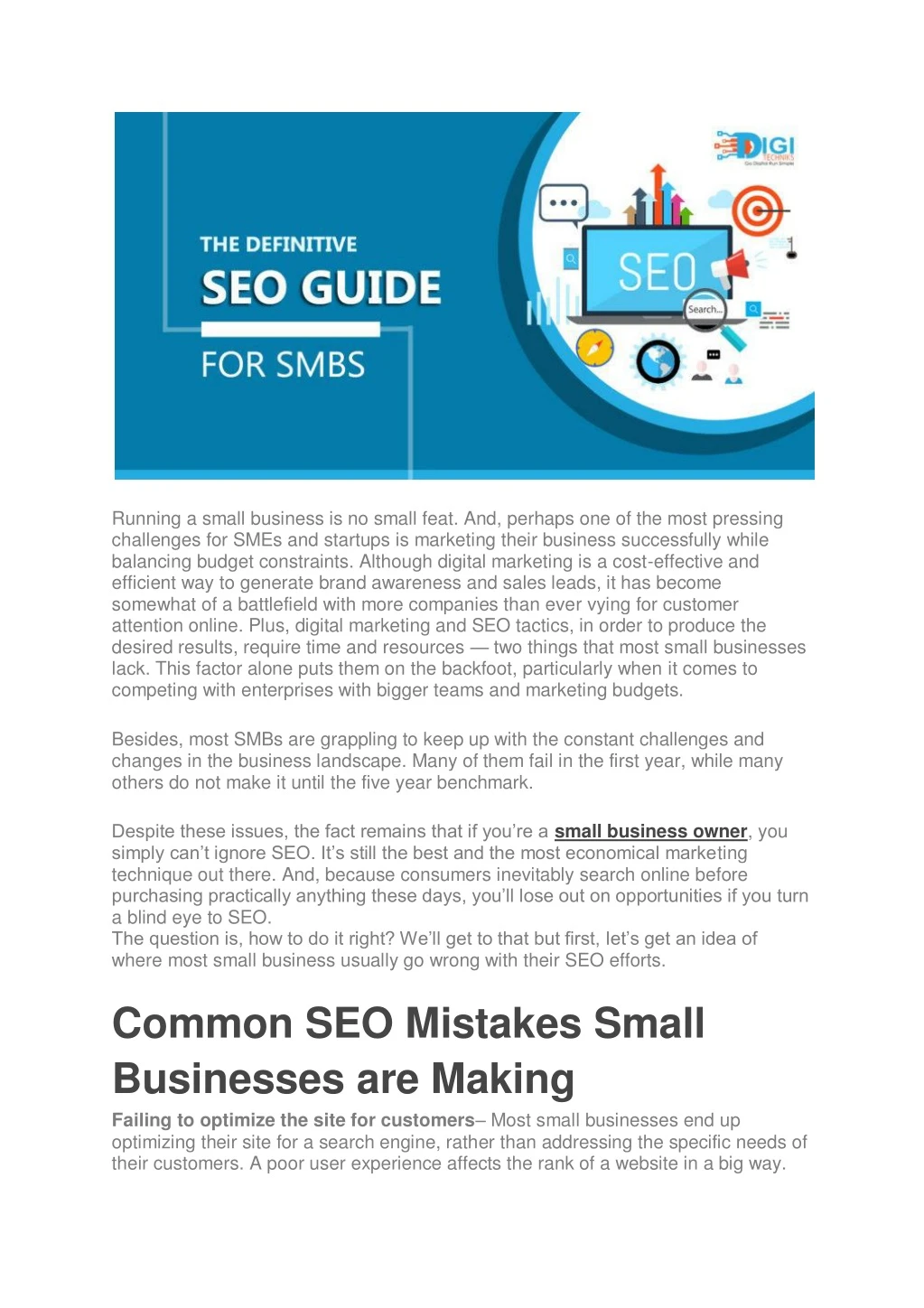 The Definitive SEO Guide to Growing Small and Medium Businesses