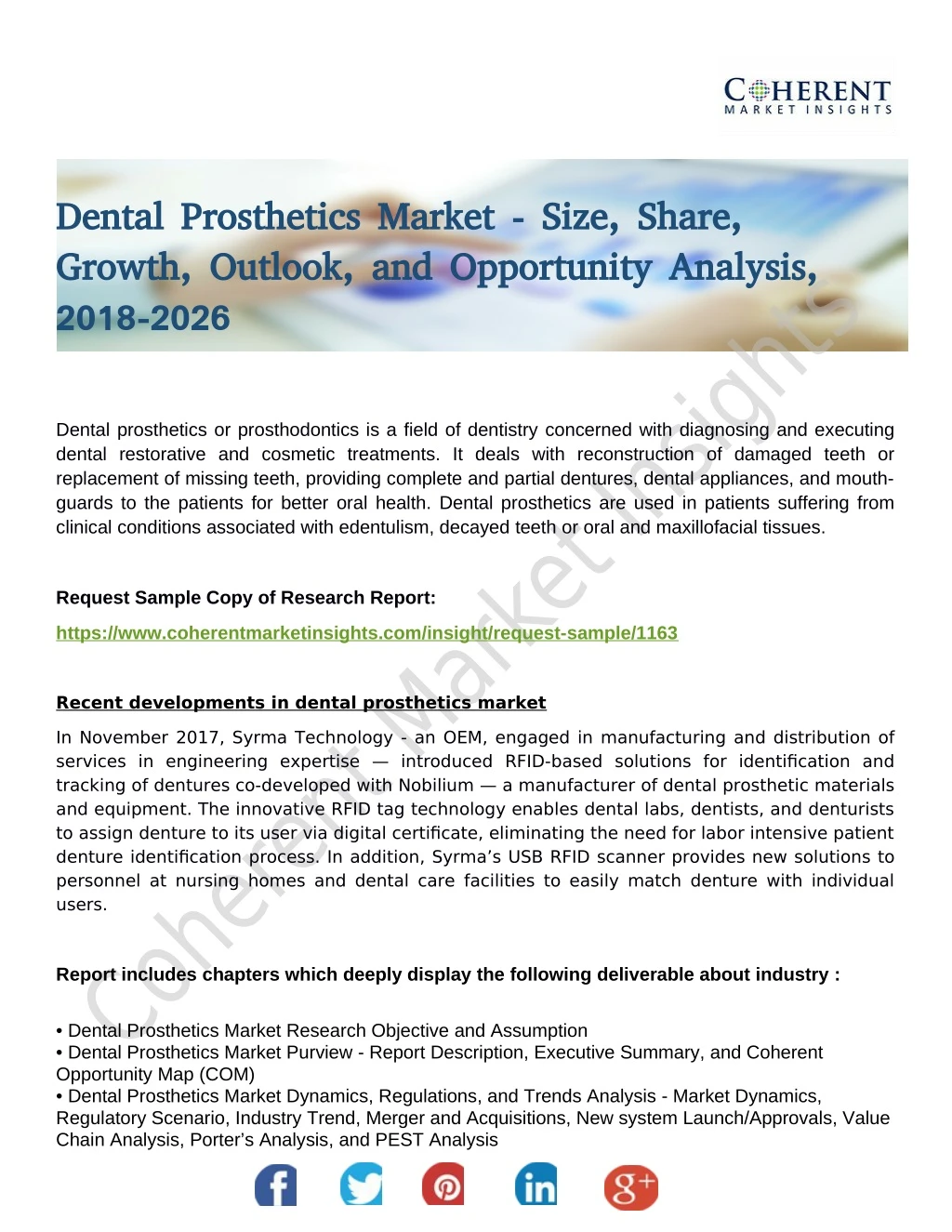 dental prosthetics market size share dental