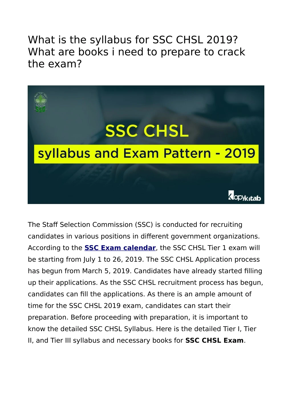 what is the syllabus for ssc chsl 2019 what