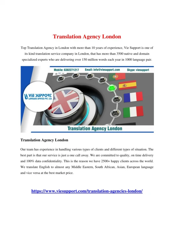 Translation Agency London