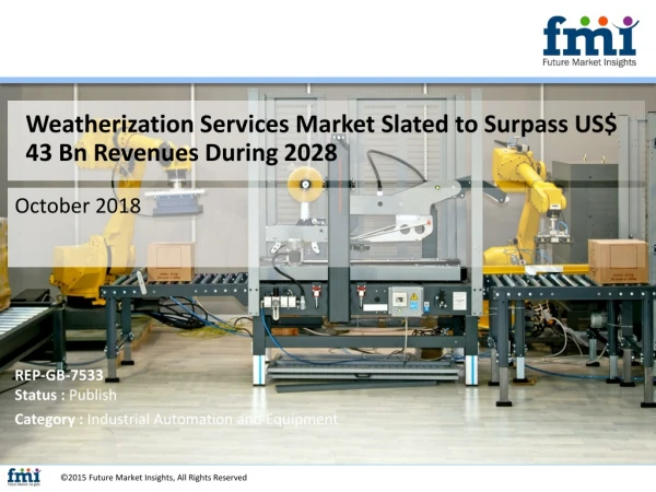 Weatherization Services Market Is Expected To Register a CAGR of 3.8 % during 2018-2028