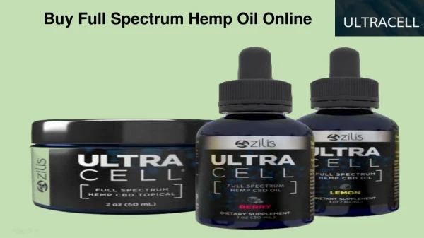 Buy Full Spectrum CBD Hemp Oil - The Natural Health Choice