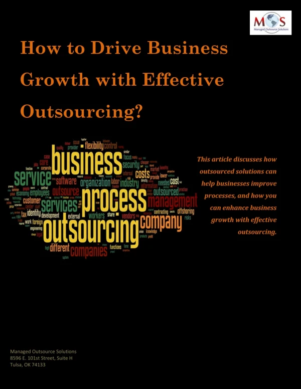 How to Drive Business Growth with Effective Outsourcing