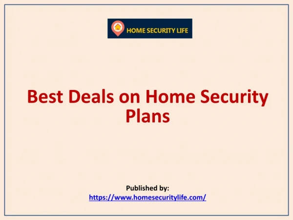 Best Deals on Home Security Plans