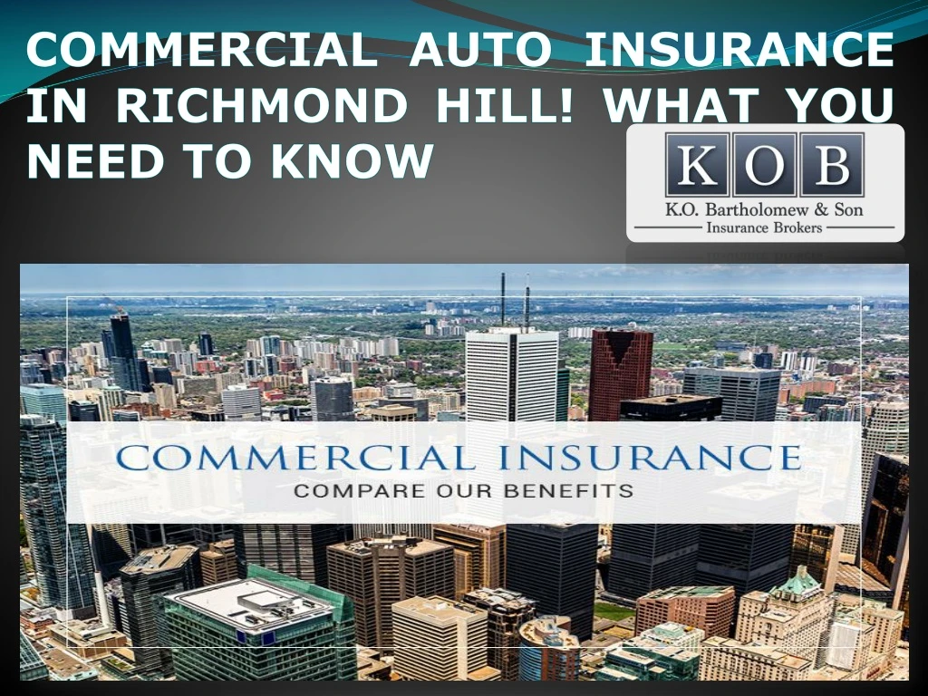 commercial auto insurance in richmond hill what