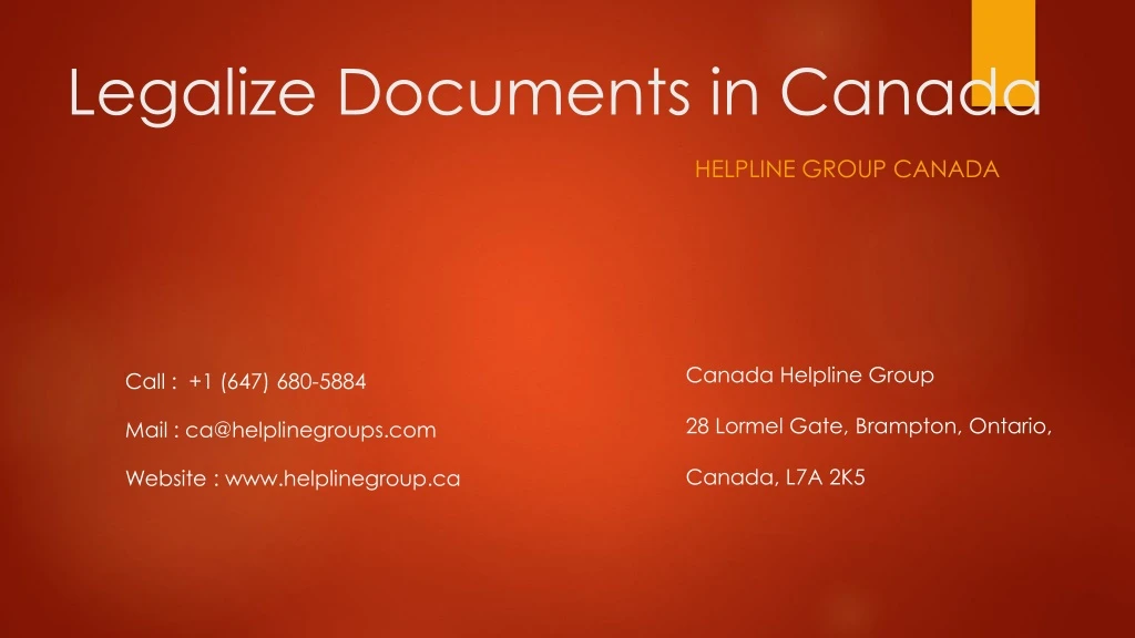 legalize documents in canada