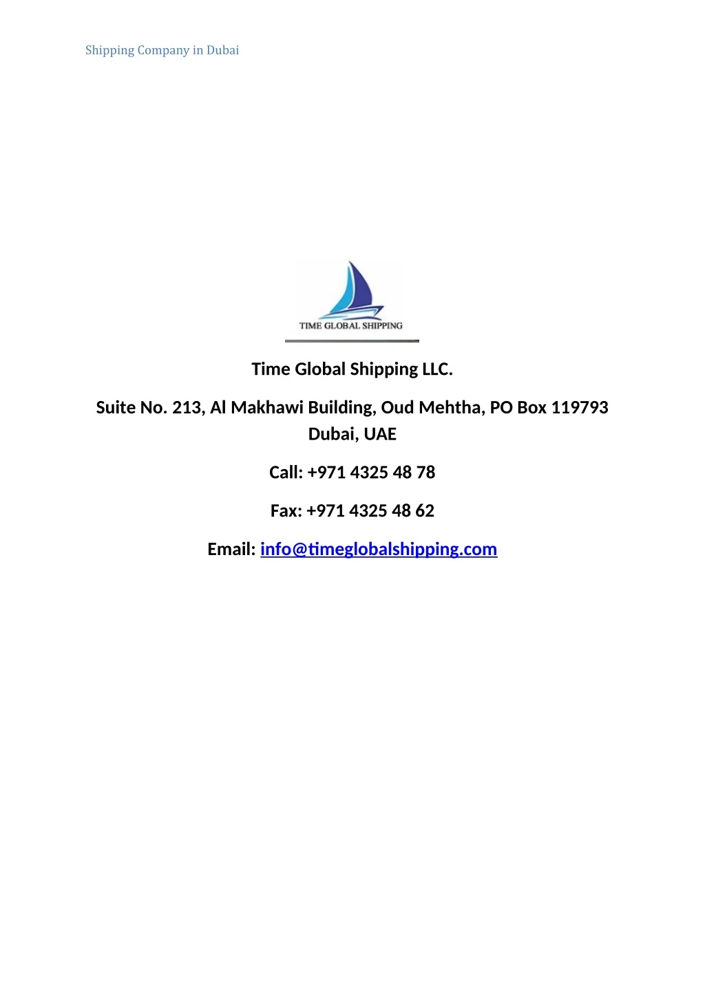 shipping company in dubai